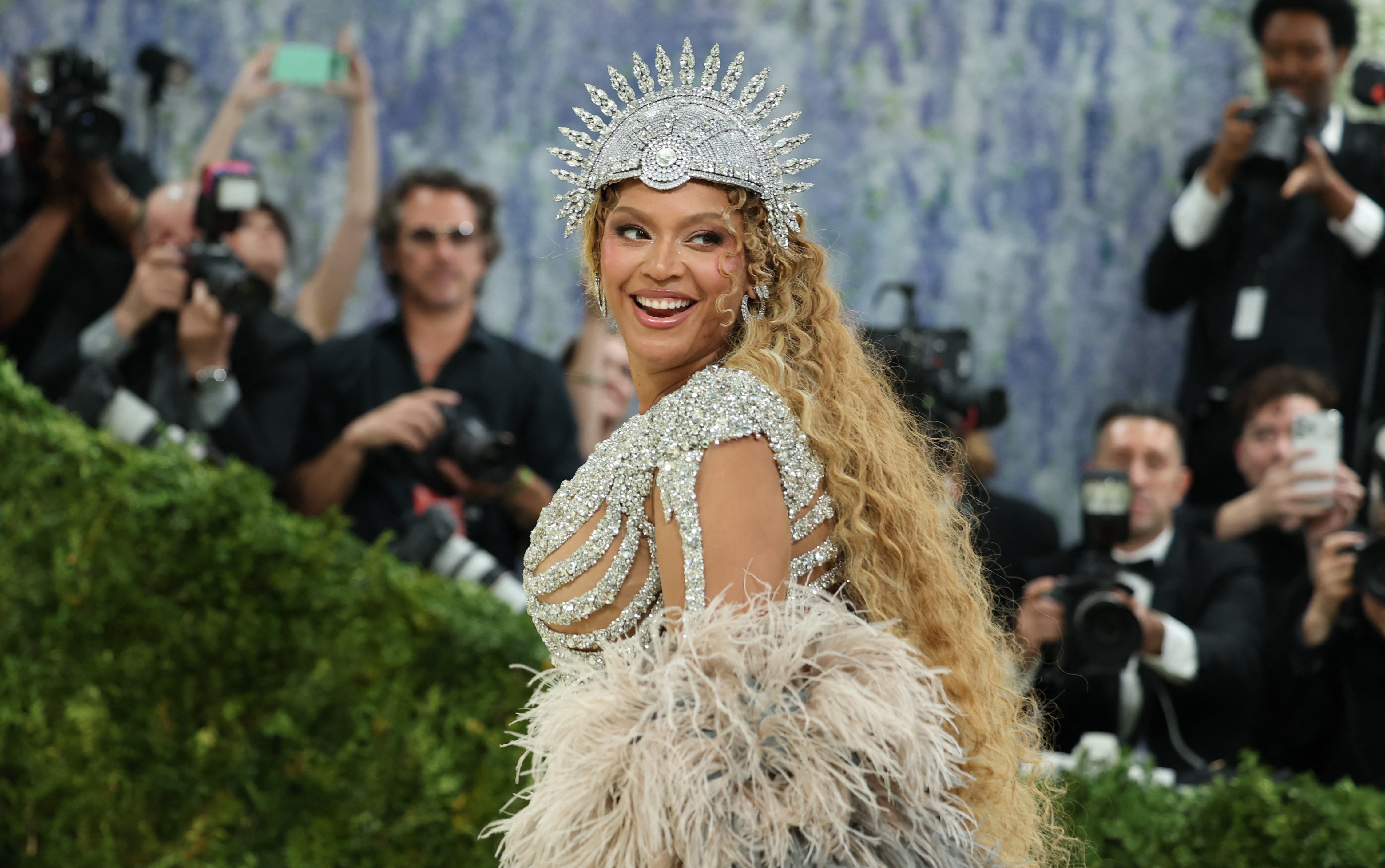 US singer-songwriter Beyonce arrives for the 2026 Met Gala celebrating "Costume Art" at the Metropolitan Museum of Art, in New York, on May 4, 2026.
ANGELA WEISS / AFP