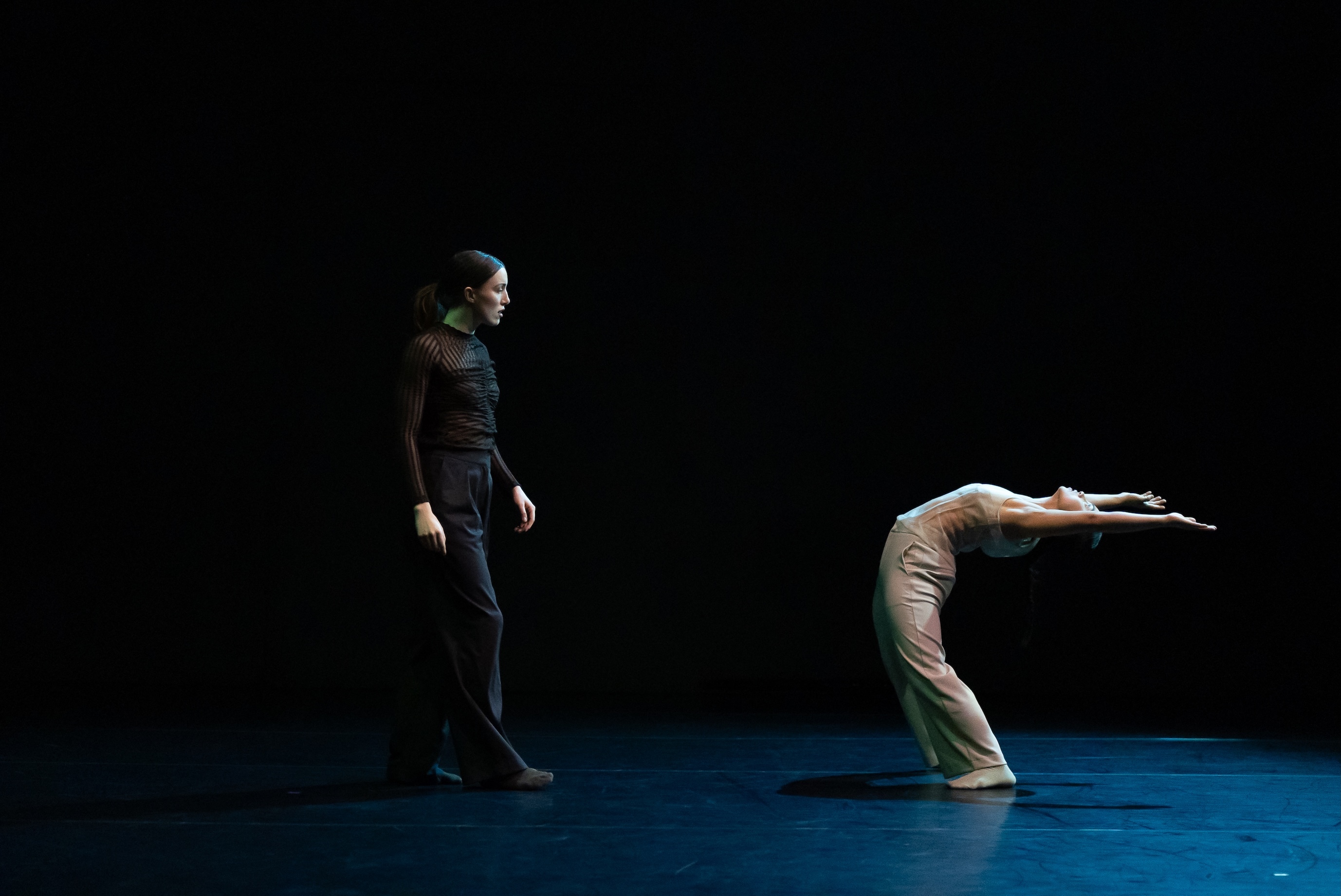 Dansers Evelien Jansen en Amber Veltman in Tender Resistance.