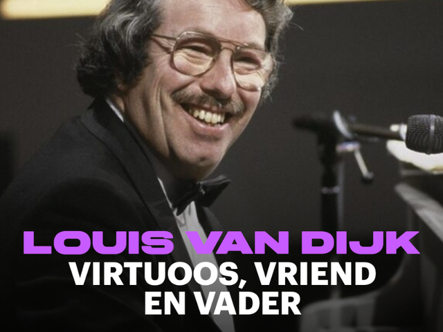 Louis van Dijk achter de piano