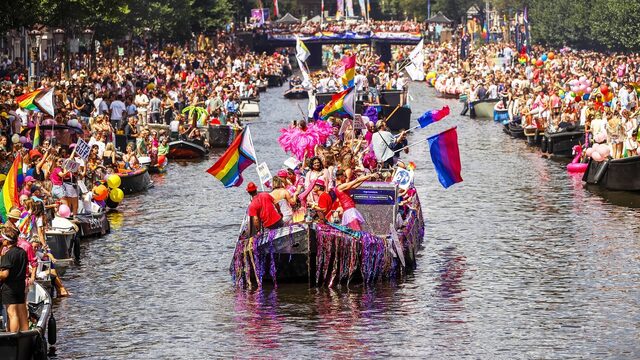Canal Parade in Amsterdam