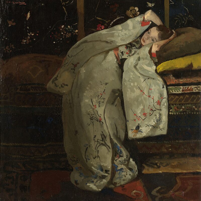 George Hendrik Breitner Meisje in witte kimono Geesje Kwak