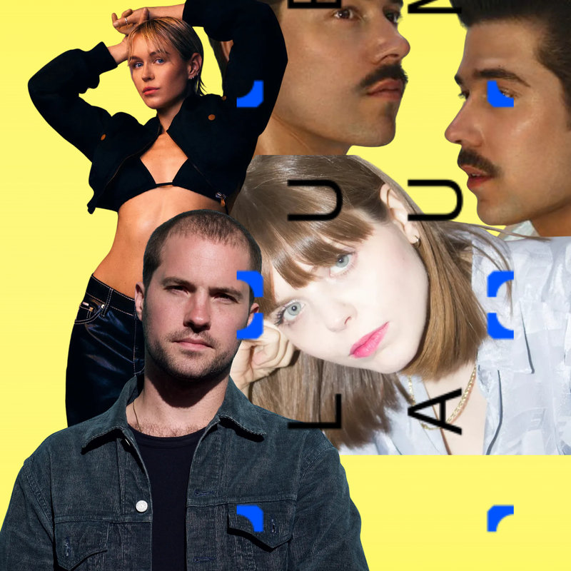 Collage van de mensen die in club RAUM spelen: KI/KI/Doppelgang/Sedef Adasi/Talismann