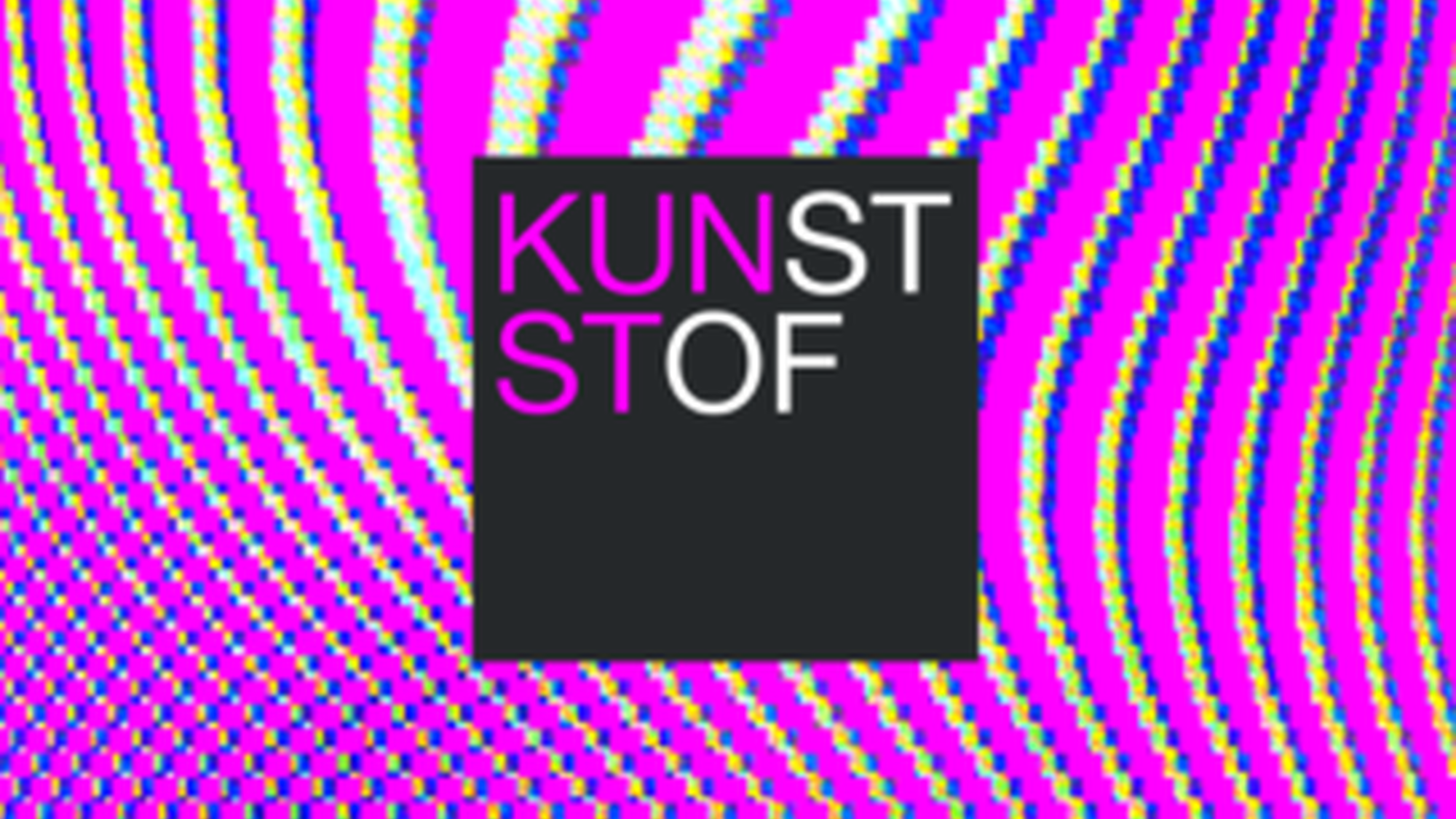 Paars en blauw-gekleurd logo van het programma Kunststof