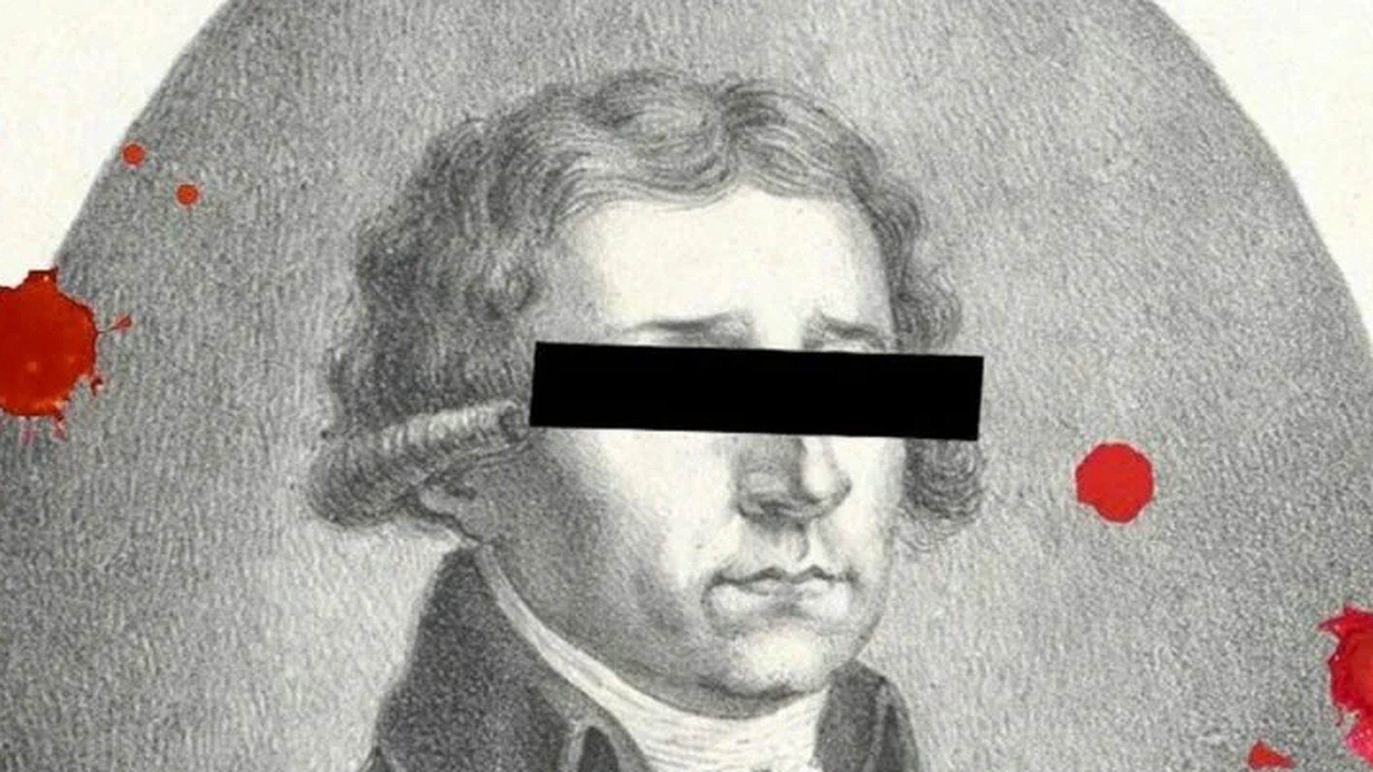 Beethoven met een zwart balkje voor zijn ogen