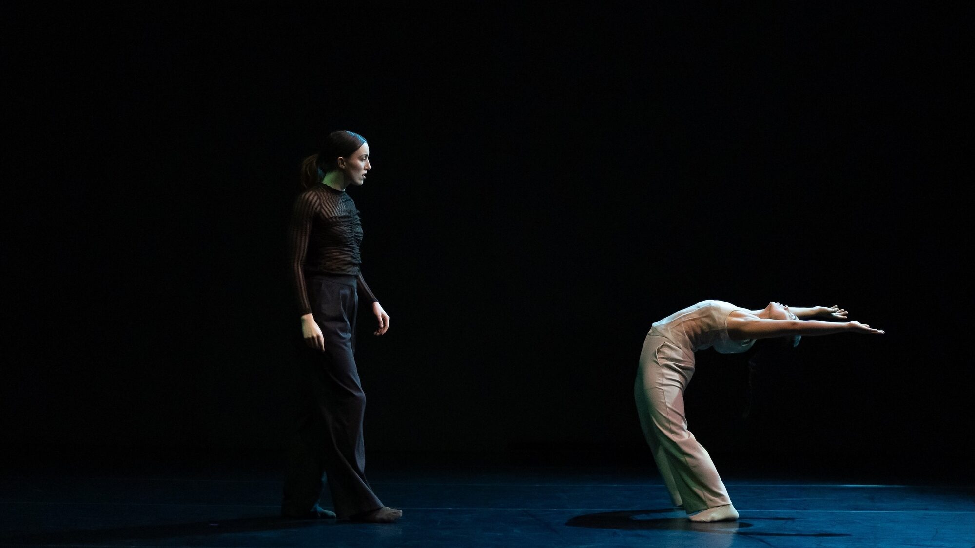 Dansers Evelien Jansen en Amber Veltman in Tender Resistance.