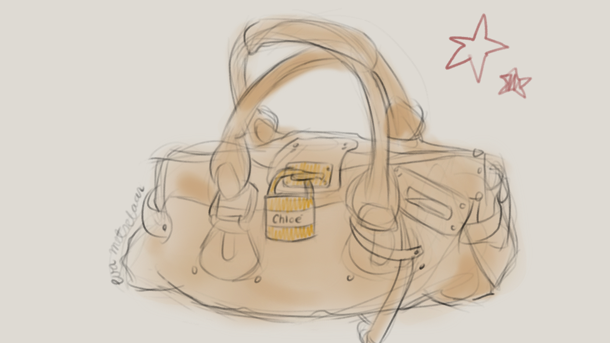 Illustratie van de Chloé Paddington bag
