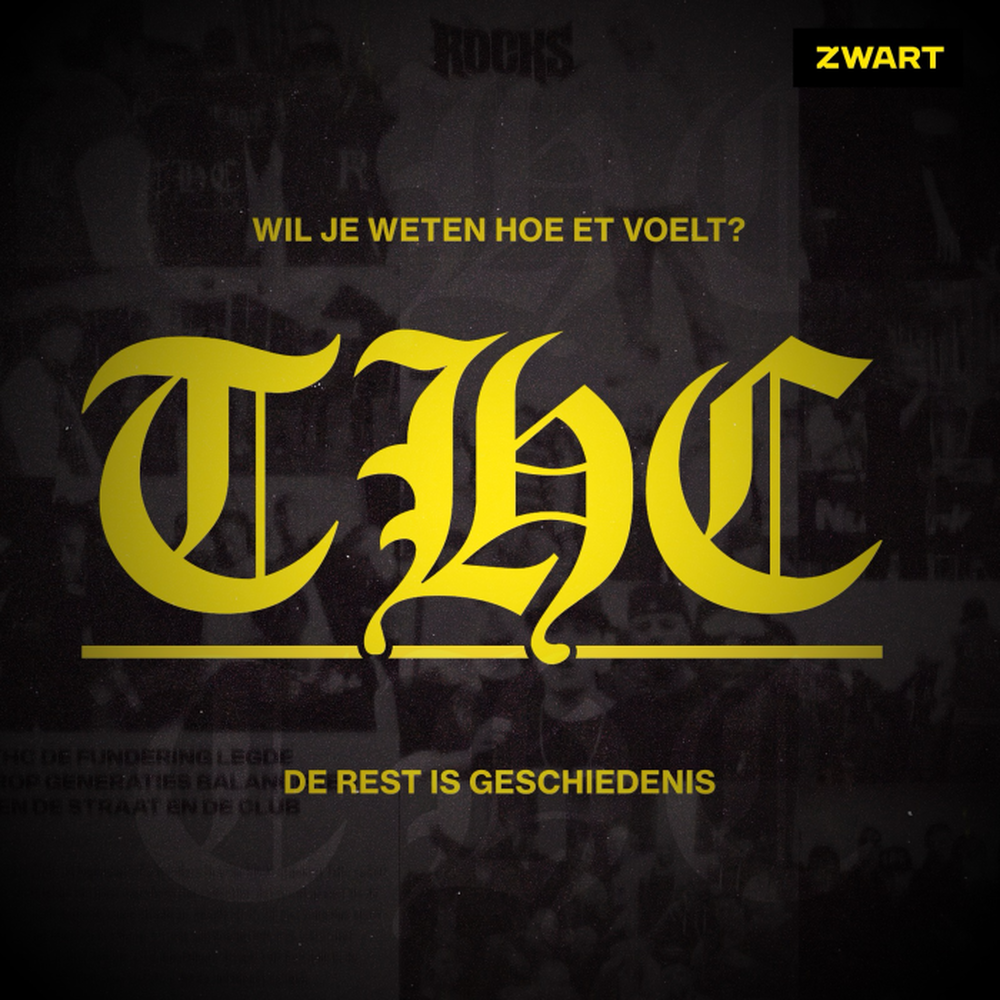 Cover art van de podcast 'THC: De rest is geschiedenis'.