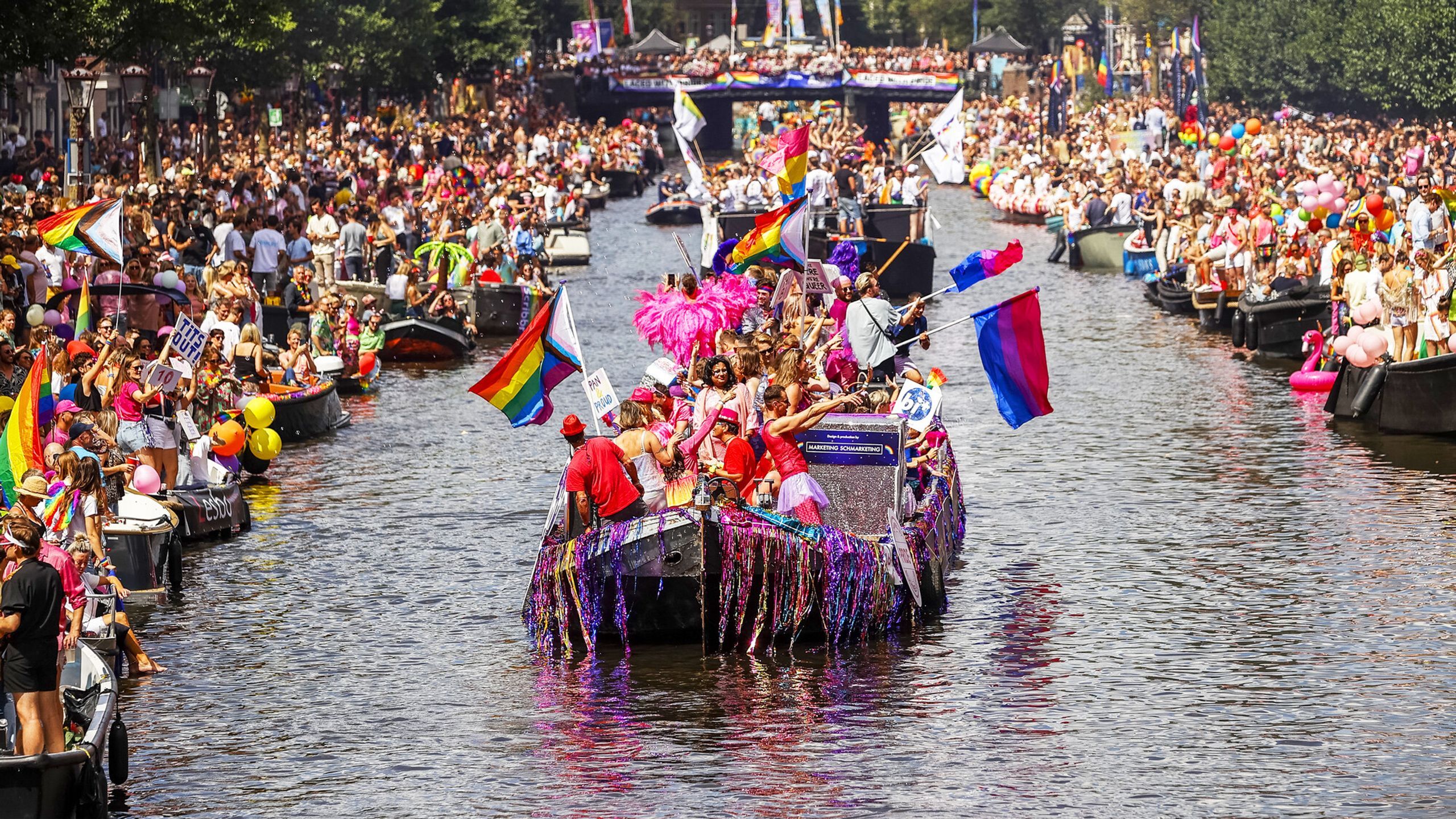 Canal Parade in Amsterdam